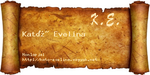 Kató Evelina névjegykártya